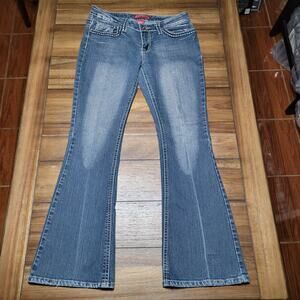 Red Rivet Boot Cut Dark Wash Denim Jeans - Size Junior 11